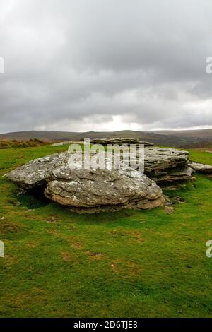 Dartmoor Granite Banque D'Images