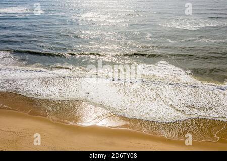 Image aérienne d'Amagansett et de la plage de l'océan Banque D'Images
