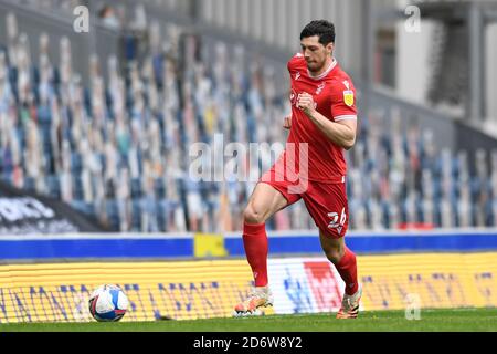 Scott McKenna (26), de la forêt de Nottingham, descend l'aile Banque D'Images