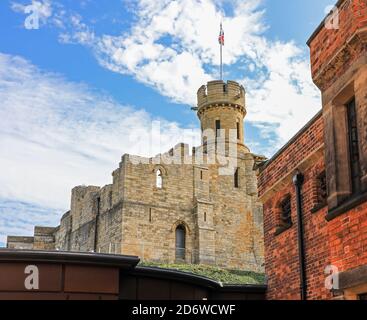 The Observatory Tower, Lincoln Castle, City of Lincoln, Lincolnshire, Angleterre, Royaume-Uni Banque D'Images