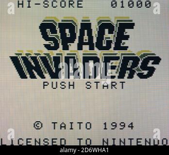 Space Invaders - Nintendo Gameboy Videogame - usage éditorial seulement Banque D'Images