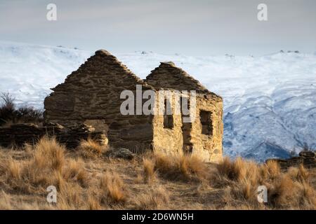 Ville aurifère abandonnée, Welshtown près de Bendigo, Central Otago, South Island, Nouvelle-Zélande Banque D'Images