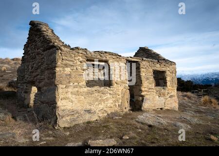 Ville aurifère abandonnée, Welshtown près de Bendigo, Central Otago, South Island, Nouvelle-Zélande Banque D'Images