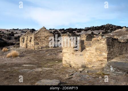 Ville aurifère abandonnée, Welshtown près de Bendigo, Central Otago, South Island, Nouvelle-Zélande Banque D'Images