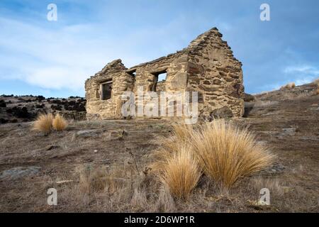 Ville aurifère abandonnée, Welshtown près de Bendigo, Central Otago, South Island, Nouvelle-Zélande Banque D'Images