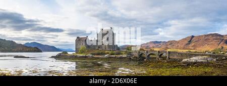 Château d'Eilean Donan, île de Donan, Ross et Cromarty, Highland, Écosse Banque D'Images