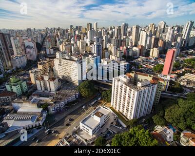 Vue aérienne de la ville de Sao Paulo, Brésil. Banque D'Images