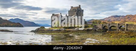 Château d'Eilean Donan, île de Donan, Ross et Cromarty, Highland, Écosse Banque D'Images