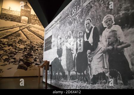 Jozef et Ulma Wiktoria avec leurs 6 enfants photo de famille, Juste parmi les nations, qui ont tenté de sauver des familles juives de Pologne en les cachant Banque D'Images