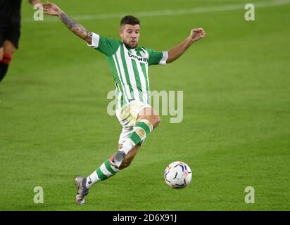 SÉVILLE, 18-10-2020. Primera Division Ligue espagnole. LaLiga. Stade Benito Villamarin. Aitor Ruibal (Real Betis) pendant le jeu Real Betis - Real Sociedad. Photo: Juan Jose Ubeda/PROSHOTS. Banque D'Images