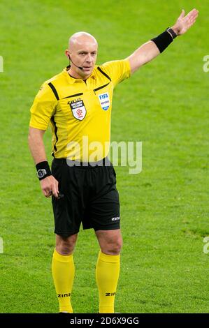 Arbitre Szymon Marciniak vu en action pendant le match polonais Ekstraklasa entre Lechia Gdansk et Pogon Szczecin.(score final; Lechia Gdansk 0:1 Pogon Szczecin) Banque D'Images