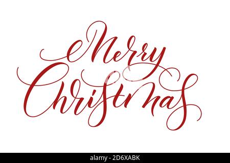 La calligraphie au pinceau Joyeux Noël Illustration de Vecteur