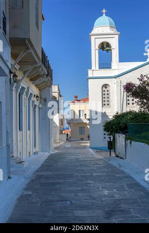 Allée à Andros Hora, Grèce Banque D'Images