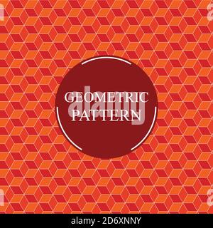 Motif transparent en cubes orange 3d abstrait Illustration de Vecteur