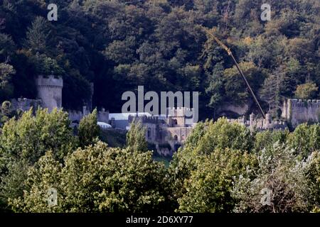 Les préparatifs sont faits avant la nouvelle série de «Je suis une célébrité... Sortez-moi d'ici ! » 2020 qui se déroule au château de Gwrych à Abergele, au nord du pays de Galles. En raison des restrictions de la COVID, c'est la première fois que le spectacle est filmé en dehors de l'Australie avec: Voir où: Abergele, Royaume-Uni quand: 18 sept 2020 crédit: WENN.com Banque D'Images