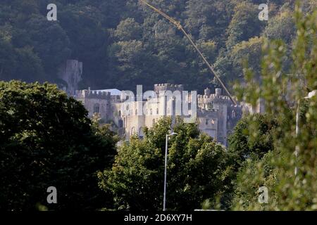 Les préparatifs sont faits avant la nouvelle série de «Je suis une célébrité... Sortez-moi d'ici ! » 2020 qui se déroule au château de Gwrych à Abergele, au nord du pays de Galles. En raison des restrictions de la COVID, c'est la première fois que le spectacle est filmé en dehors de l'Australie avec: Voir où: Abergele, Royaume-Uni quand: 18 sept 2020 crédit: WENN.com Banque D'Images