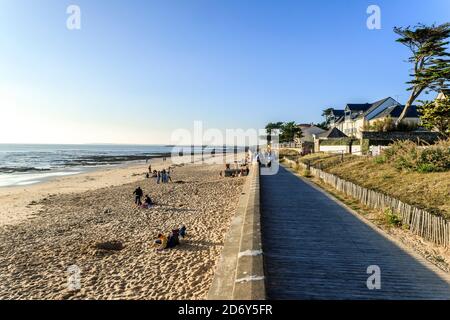 France, Loire Atlantique, Côte d'Amour, Pornichet, Plage bonne-Source // France, Loire-Atlantique (44), Côte d'Amour, Pornichet, plage de la bonne-Sou Banque D'Images