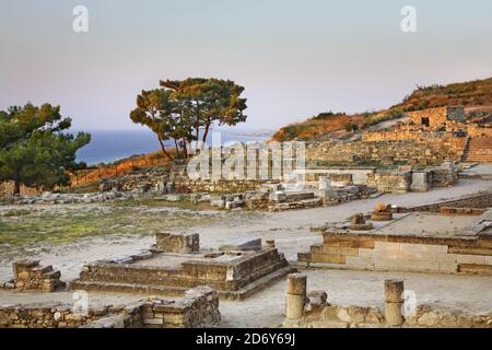 Ville historique de Kamiros. L'île de Rhodes. Grèce Banque D'Images