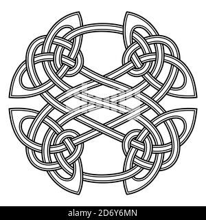 Round Celtic, Scandinavian Design, celtic pattern Illustration de Vecteur