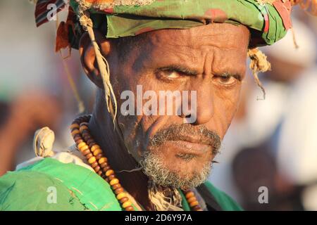 Soufi à la cérémonie de Dervish à Omdurman, au Soudan Banque D'Images