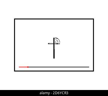 Diffusion en direct des réunions de l'Église. Diffusion à la télévision, sur ordinateur portable Illustration de Vecteur