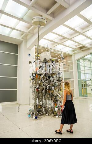 Prague, République tchèque - 20 août 2019. Exposition d'art de Krištof Kintera dans la Galerie nationale Banque D'Images