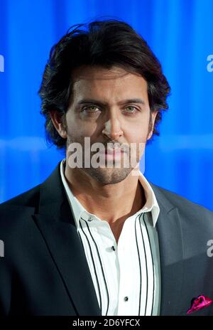 L'acteur de Bollywood, Hrithik Roshan, dévoile sa nouvelle cire à Madame Tussauds à Londres. Banque D'Images