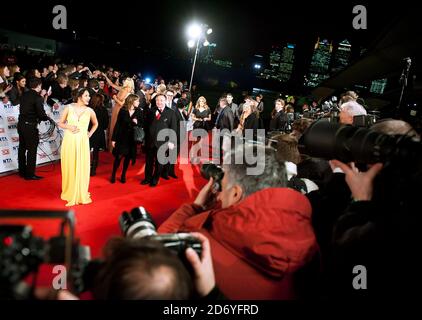 Myleene Klass assistant aux National Television Awards, à l'O2 Arena dans l'est de Londres. Banque D'Images