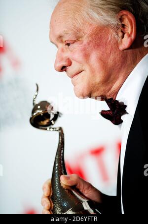 David Jason en photo dans la salle de presse du National Television Awards, au centre O2 à l'est de Londres. Banque D'Images