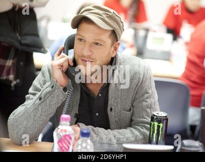 Matt Cardle photographié au cours de l'année 2011 a un charme, l'association caritative de Heart FM qui collecte des fonds pour les Children's Hospices UK, dans les studios Heart FM du centre de Londres. Banque D'Images