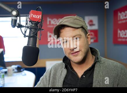 Matt Cardle photographié au cours de l'année 2011 a un charme, l'association caritative de Heart FM qui collecte des fonds pour les Children's Hospices UK, dans les studios Heart FM du centre de Londres. Banque D'Images