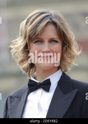 Katie Derham photographiée lors du lancement de la BBC Proms 2011, au Albert Memorial à Hyde Park, dans le centre de Londres. Banque D'Images