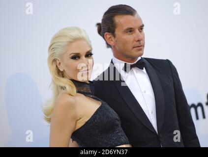 Gwen Stefani et Gavin Rossdale arrivent au Gala amfAR, lors du 64ème Festival International du film de Cannes, à l'Hôtel du Cap, à Cannes, France. Banque D'Images