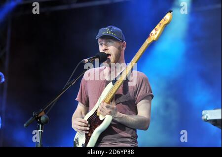 Des bêtes sauvages se présentant au Festival de l'île de Wight, au parc Seaclose de Newport. Banque D'Images