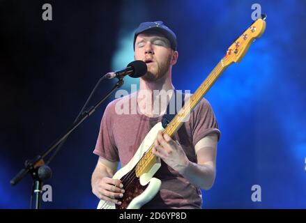 Des bêtes sauvages se présentant au Festival de l'île de Wight, au parc Seaclose de Newport. Banque D'Images