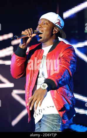 Dizzee Rascal se présente au V festival à Chelmsford, Essex. Banque D'Images