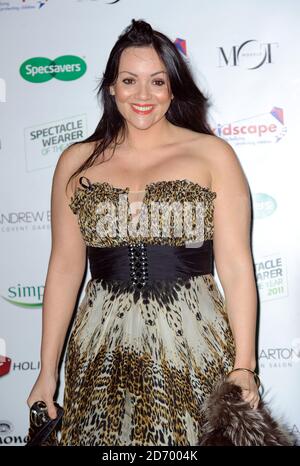 Martine McCutcheon assiste à la grande finale du spectacle Specsavers, à la station électrique de Battersea, dans le sud de Londres. Banque D'Images