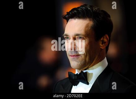 Jon Hamm arrive pour les Orange British Academy film Awards 2012 au Royal Opera House, Bow Street, Londres Banque D'Images