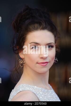 Danielle Hope arrive aux Olivier Awards 2012, Londres Banque D'Images