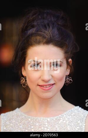 Danielle Hope arrive aux Olivier Awards 2012, Londres Banque D'Images