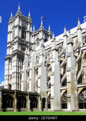 Cloîtres de Westminster Abbey, Londres, Angleterre, Royaume-Uni, qui a été fondé par Edward le confesseur au XIe siècle sur le site d'un ancien bénédictin A. Banque D'Images