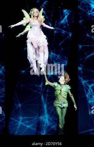 Stacey Solomon se présente sous le nom de Tinker Bell à la London VIP Night pour Peter Pan - The Never ending Story, au Wembley Arena de Londres. Banque D'Images