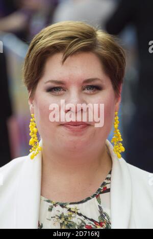 Katy Brand assiste à la première Walking on Sunshine au vue West End, Leicester Square, Londres Banque D'Images