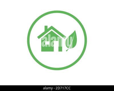 Bouton vecteur de maison intelligent isolé sur fond blanc Banque D'Images