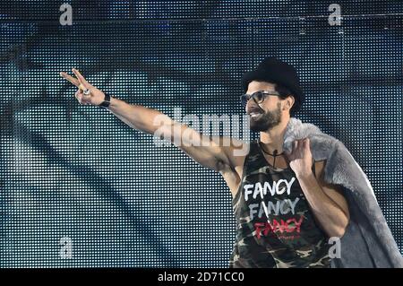 Jeremy Jackson arrive au lancement de Celebrity Big Brother 2015 Banque D'Images