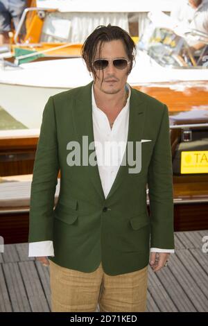 Johnny Depp arrivant au 72e Festival du film de Venise à Venise, Italie. Banque D'Images