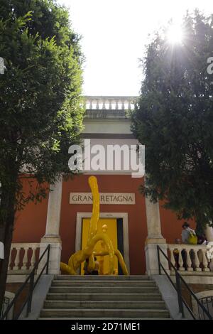 Vue générale du pavillon britannique de la Biennale d'Art 2015 à Venise, Italie. Banque D'Images