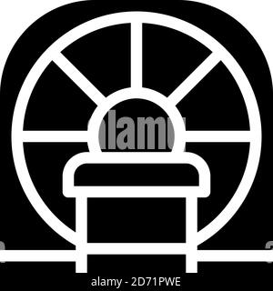illustration du vecteur d'icône de glyphe d'appareil médical irm Illustration de Vecteur