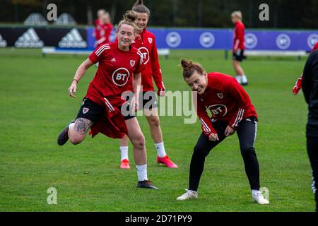 Cardiff, pays de Galles, Royaume-Uni. 20 octobre 2020. Angharad James of Wales les femmes en formation les femmes du pays de Galles session de formation au USW Sports Park le 20 octobre 2020. Crédit : Lewis Mitchell/Alay Live News Banque D'Images