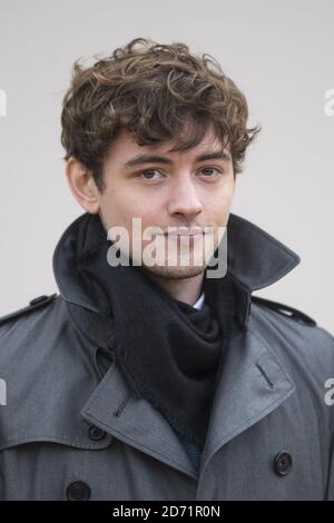 Josh Whitehouse participe au salon de mode Burberry, organisé dans le cadre de London Collections Men AW2016 à Hyde Park, Londres Banque D'Images